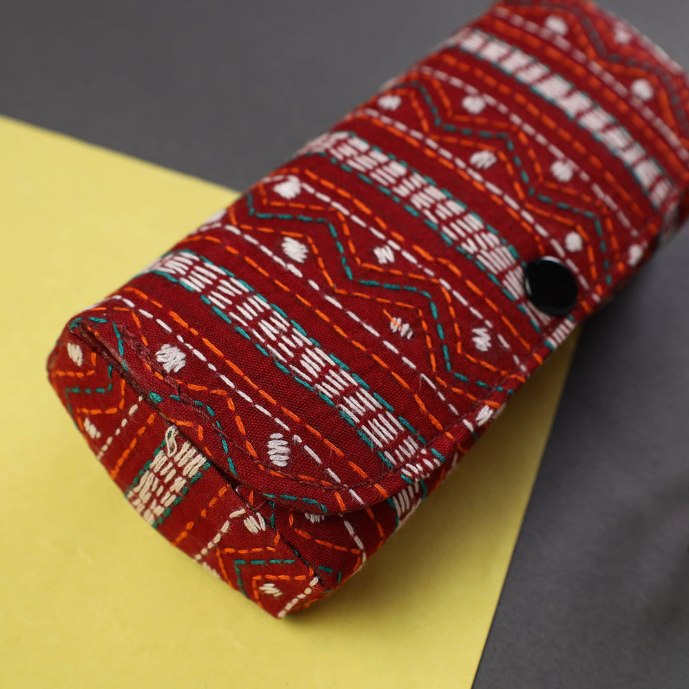 Handcrafted Bengal Kantha Work Spectacle Case 05