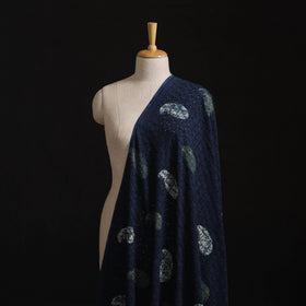 Natural Dyed Ajrakh Hand Block Print Cotton Hakoba Fabric 71