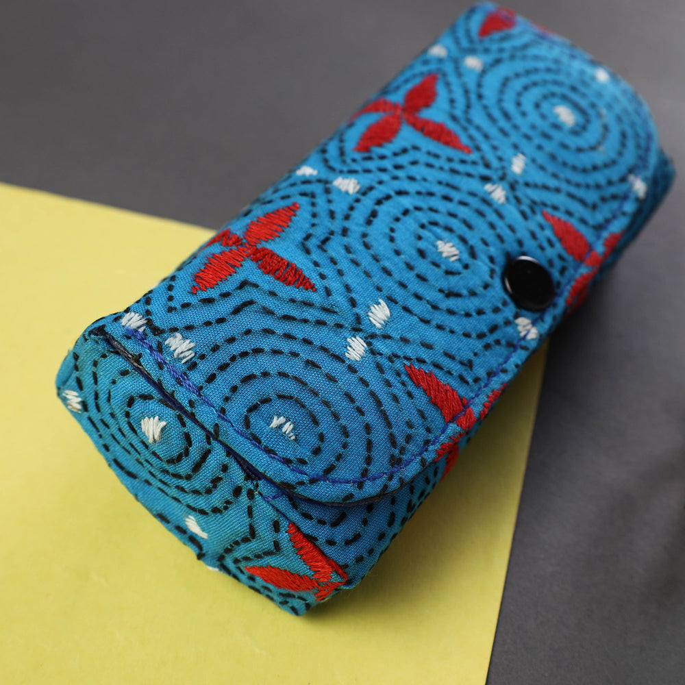 Handcrafted Bengal Kantha Work Spectacle Case 06