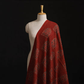 Natural Dyed Ajrakh Hand Block Print Cotton Hakoba Fabric 73