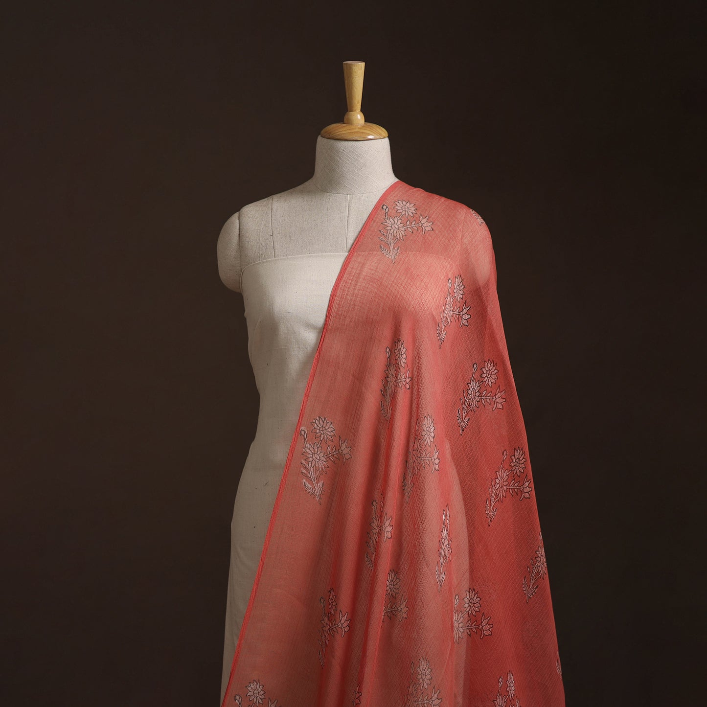 Akola Hand Block Print Kota Doria Cotton Fabric 35