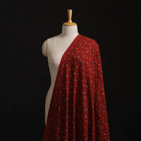 Natural Dyed Ajrakh Hand Block Print Cotton Hakoba Fabric 76