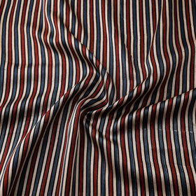 Kutch Hand Block Ajrakh Print Natural Dyed Mashru Silk Fabric 07