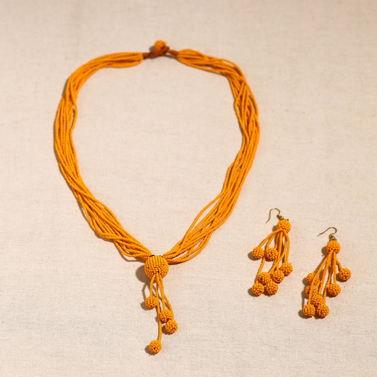 Handmade Beadwork Necklace & Earrings Set