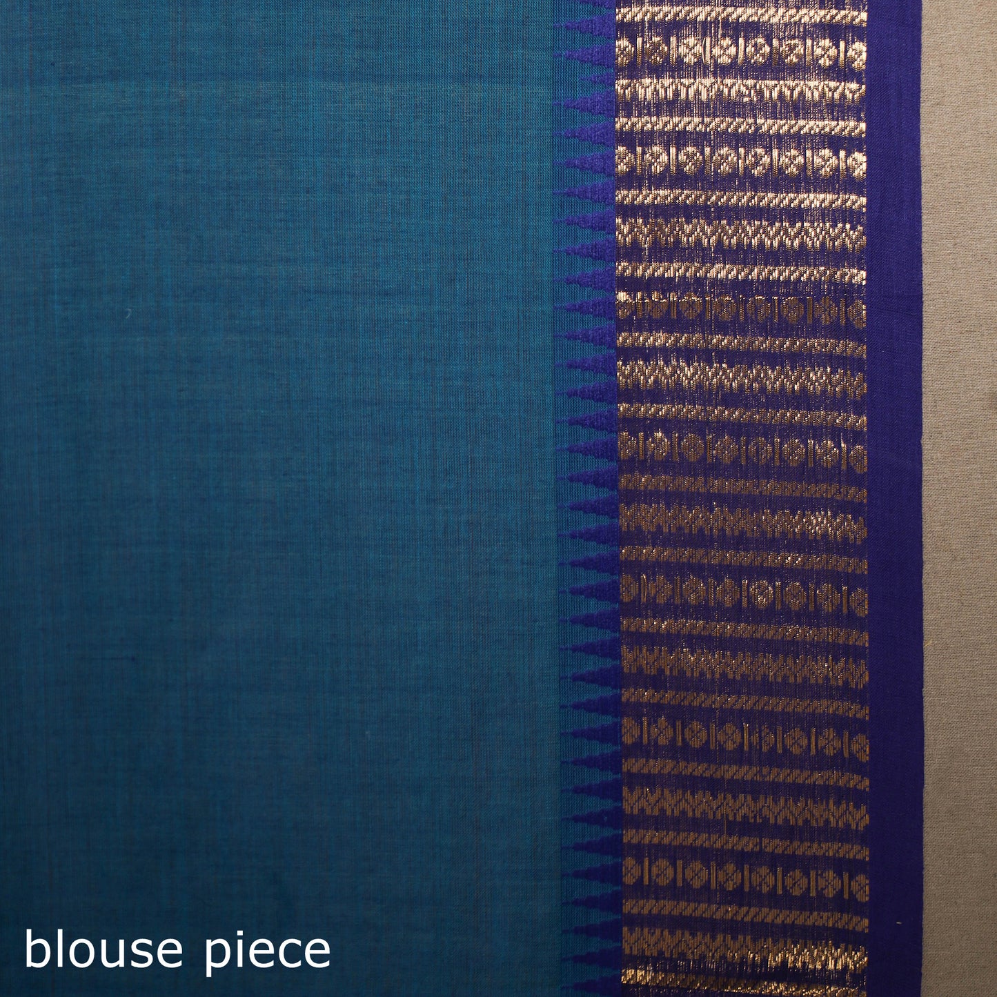 Blue - kandangi chettinad cotton saree with border 92