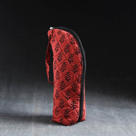 Red Handmade Cotton 1L Water Bottle Cover