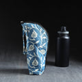 Blue Handmade Cotton 1L Water Bottle Cover