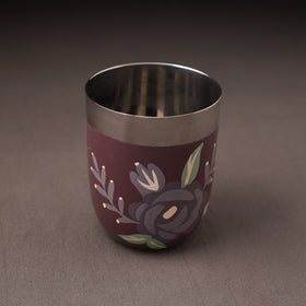 Floral Handpainted Enamelware Stainless Steel Glass 30
