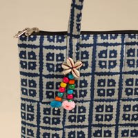 Blue - Handcrafted Quilted Cotton Hand Bag 08