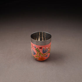Floral Handpainted Enamelware Stainless Steel Glass 31