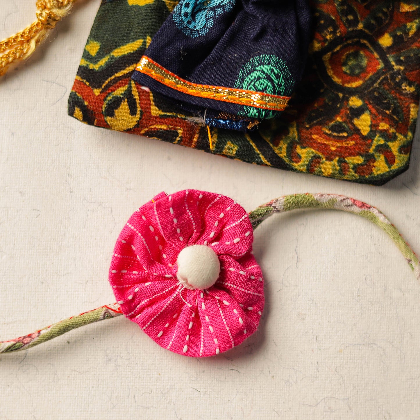 Buy Handcrafted Flower Fabart Rakhi 32 Online at iTokri.com