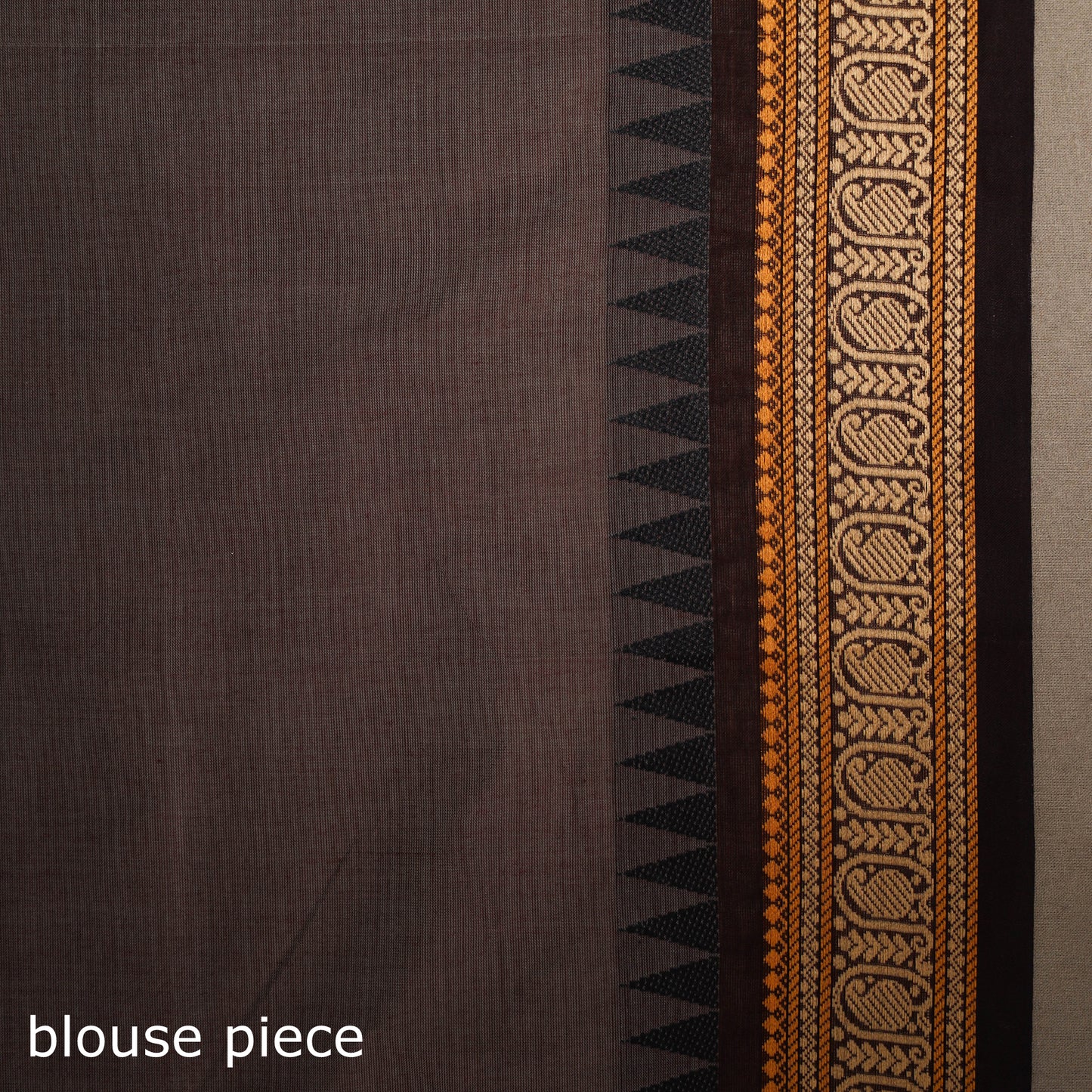 Brown - kandangi chettinad cotton saree with border 93