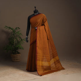 Brown - kandangi chettinad cotton saree with border 94
