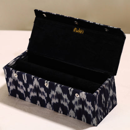 Handcrafted Ikat Fabric Embellished One Rod Bangle Box (11 x 4 in)