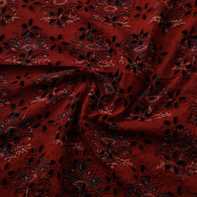 Natural Dyed Ajrakh Hand Block Print Cotton Hakoba Fabric 86