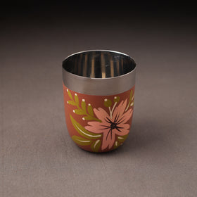 Floral Handpainted Enamelware Stainless Steel Glass 33