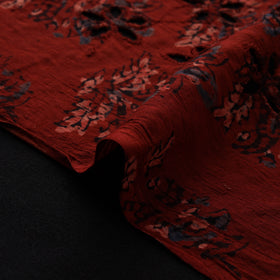 Natural Dyed Ajrakh Hand Block Print Cotton Hakoba Fabric 86