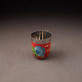 Floral Handpainted Enamelware Stainless Steel Glass 34