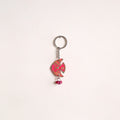 Fish - Abstract Pastel Handpainted Hand-Carved Wooden Keychain 05