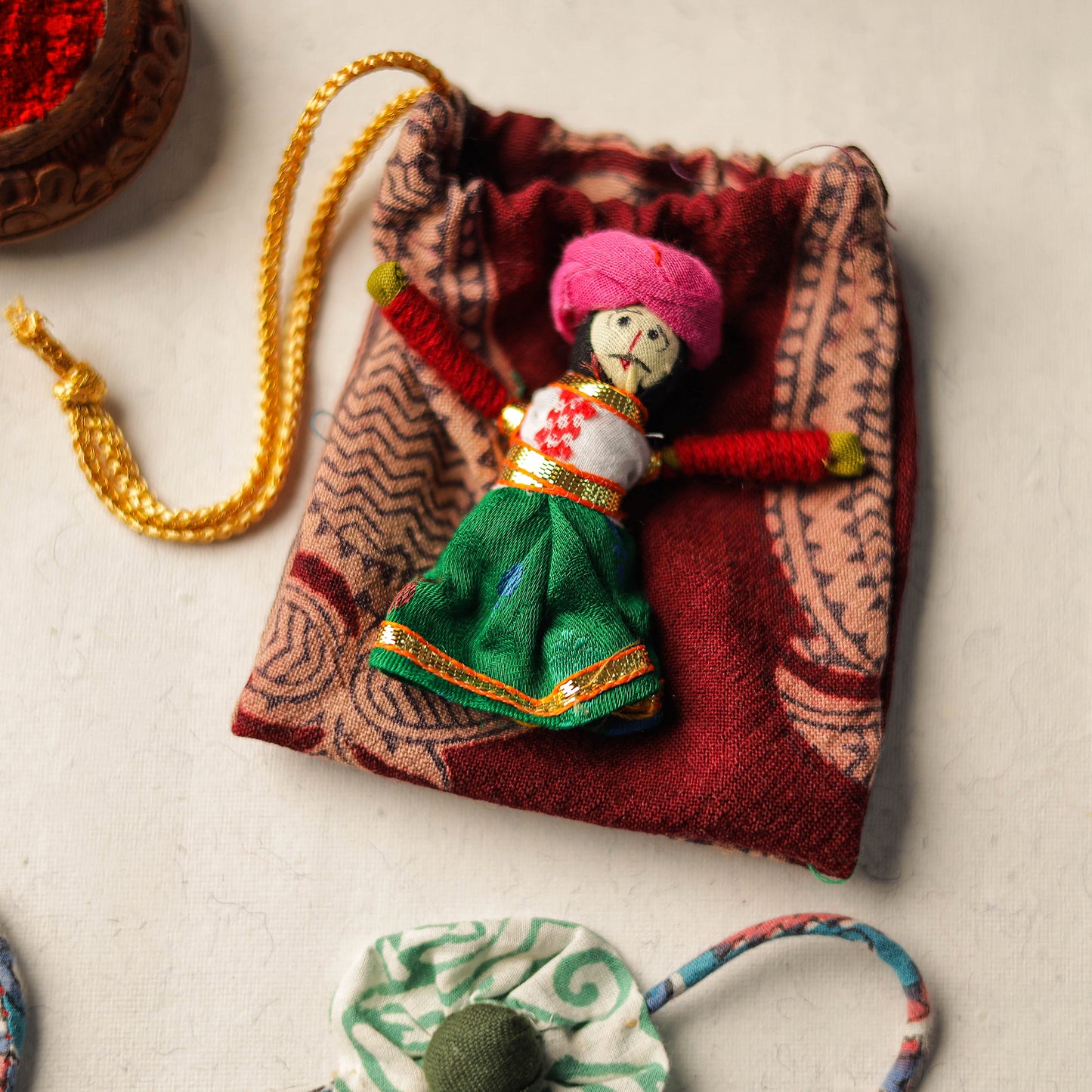 Buy Handcrafted Flower Fabart Rakhi 37 Online at iTokri.com