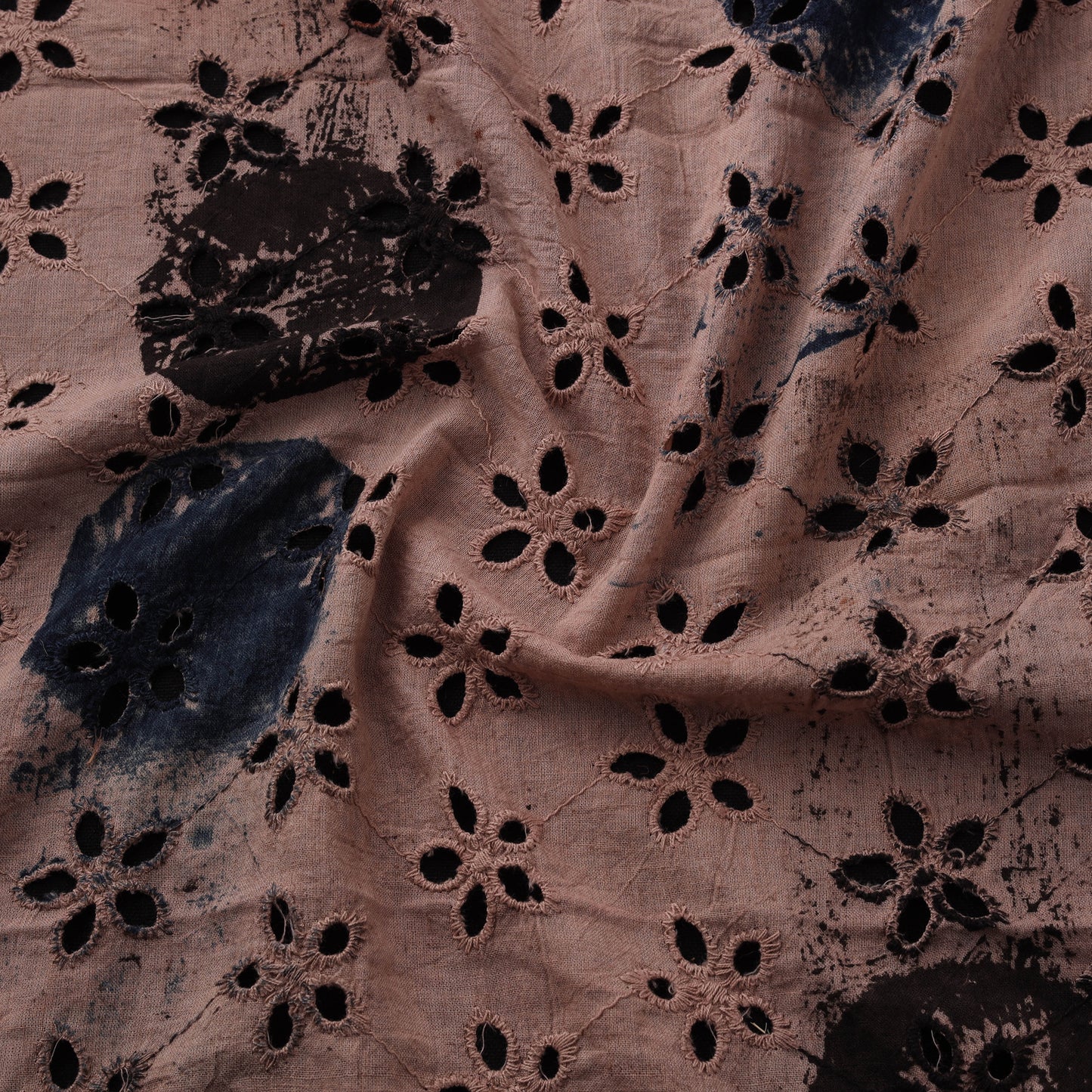 Natural Dyed Ajrakh Hand Block Print Cotton Hakoba Fabric 87