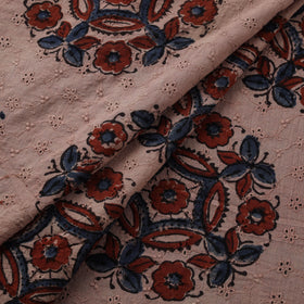 Natural Dyed Ajrakh Hand Block Print Cotton Hakoba Fabric 88