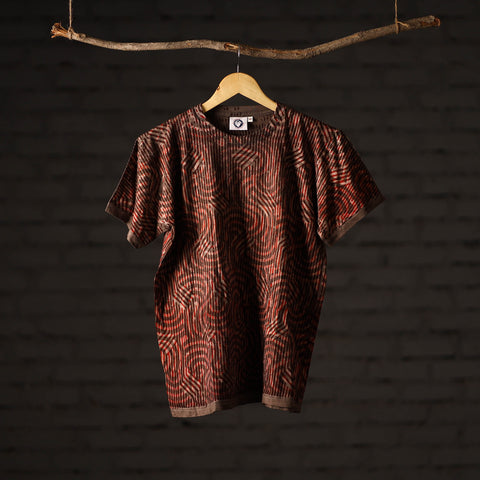  Bindaas Block Art Printed Cotton Unisex Round Neck T-shirt 