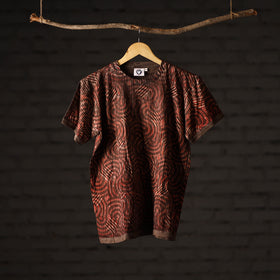  Bindaas Block Art Printed Cotton Unisex Round Neck T-shirt 