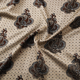 Kutch Hand Block Ajrakh Print Natural Dyed Mashru Silk Fabric 12