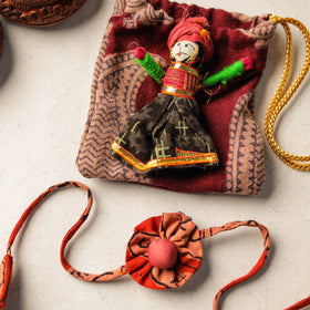  Handcrafted Flower Fabart Rakhi 38 