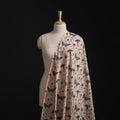 Beige - Kutch Hand Block Ajrakh Print Natural Dyed Cotton Fabric 03