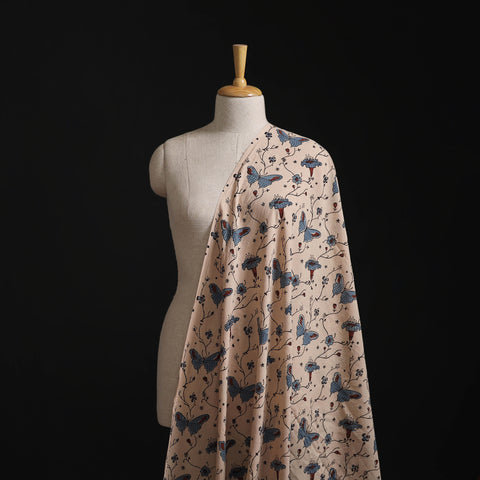 Beige - Kutch Hand Block Ajrakh Print Natural Dyed Cotton Fabric 03