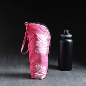 Pink Handmade Cotton 1L Water Bottle Cover