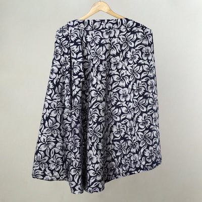 Blue - Hand Batik Printed Cotton Wrap Around Skirt 10