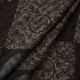 Natural Dyed Ajrakh Hand Block Print Cotton Hakoba Fabric 89