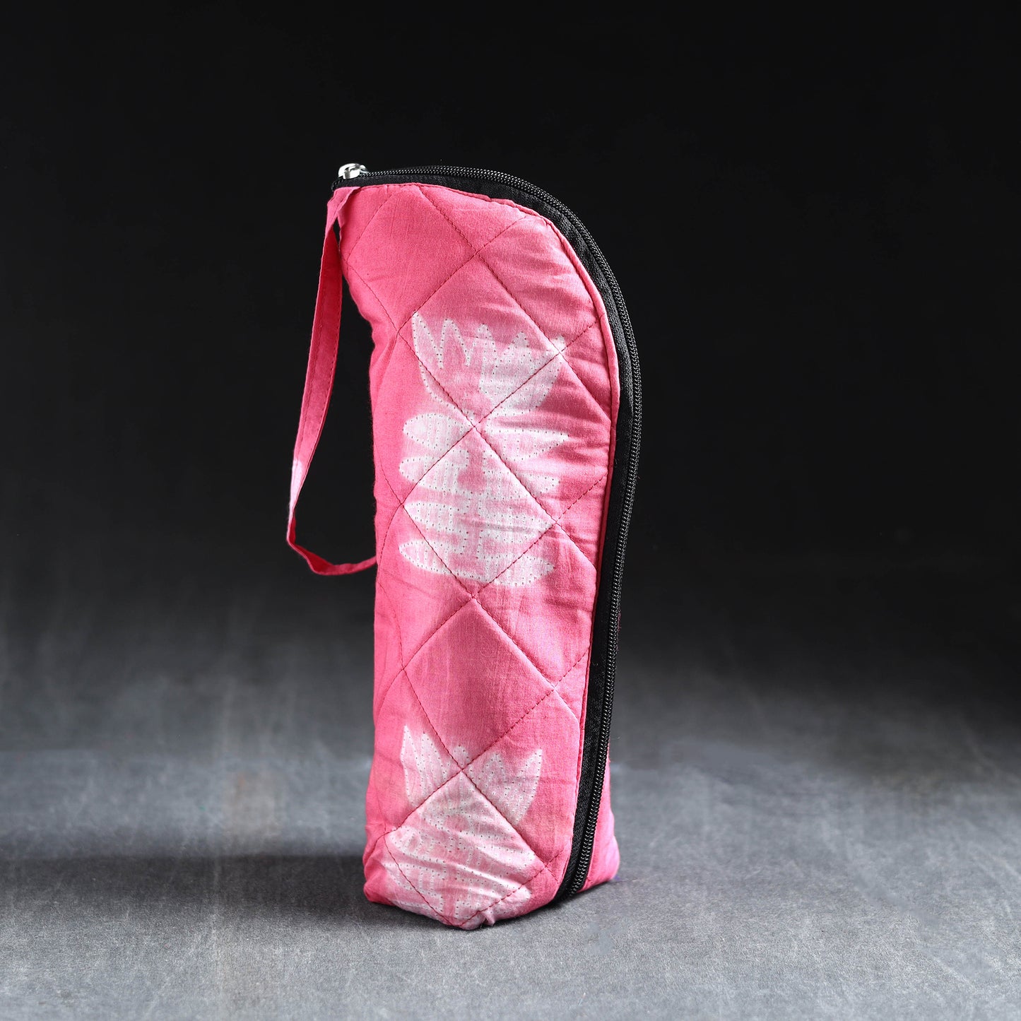 Pink Handmade Cotton 1L Water Bottle Cover