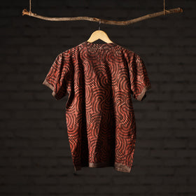  Bindaas Block Art Printed Cotton Unisex Round Neck T-shirt 