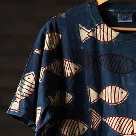 Bindaas art printed cotton unisex round neck t-shirt 56