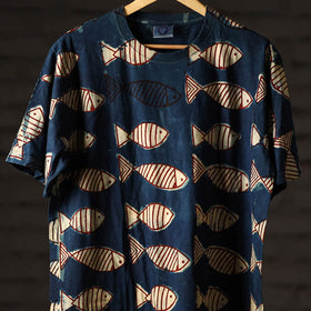 Bindaas art printed cotton unisex round neck t-shirt 56