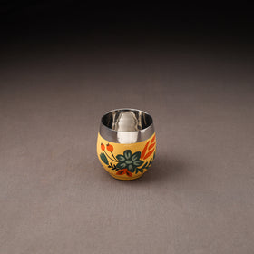 Floral Handpainted Enamelware Stainless Steel Glass 36