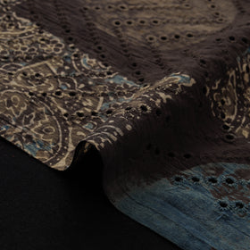 Natural Dyed Ajrakh Hand Block Print Cotton Hakoba Fabric 89