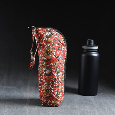 Red Handmade Cotton 1L Water Bottle Cover