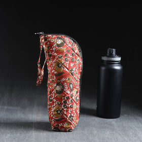 Red Handmade Cotton 1L Water Bottle Cover