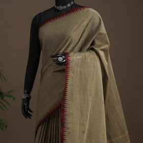 Brown - kandangi chettinad cotton saree with border 96