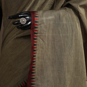 Brown - kandangi chettinad cotton saree with border 96