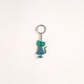 Cat - Abstract Pastel Handpainted Hand-Carved Wooden Keychain 11