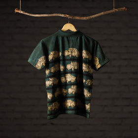 Bindaas natural dyed art unisex polo collar t-shirt 64