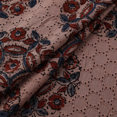 Natural Dyed Ajrakh Hand Block Print Cotton Hakoba Fabric 91