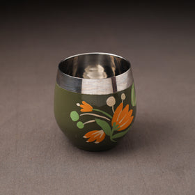 Floral Handpainted Enamelware Stainless Steel Glass 37