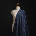 Blue - Kutch Hand Block Ajrakh Print Natural Dyed Cotton Fabric 09